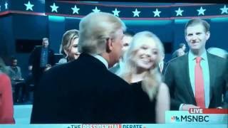 Betcha Cant Kiss Me Tiffany Trump deftly dodges daddys post debate kiss [upl. by Torrence677]