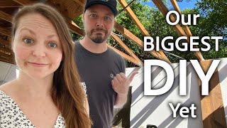 Dumpster Diving in our own driveway and we BUILT SOMETHING BIG Ep 41 [upl. by Plato374]