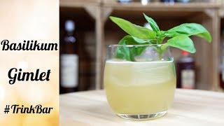 Basilikum Gimlet  Cocktail  Rezept  TrinkBar [upl. by Ahto447]