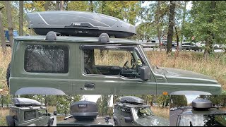 Roof box Thule Motion XT Sport Suzuki Jimny [upl. by Hach753]