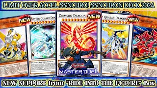 Limit Over Accel Synchro NEW SYNCHRON Deck ft Crimson Dragon amp Cosmic Quasar Dragon MASTER DUEL [upl. by Charters]