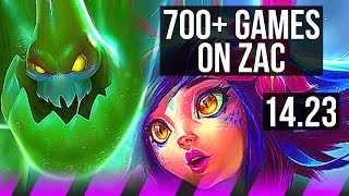 ZAC amp Miss Fortune vs NEEKO amp Varus SUP  700 games  KR Challenger  1423 [upl. by Ahsimrac]