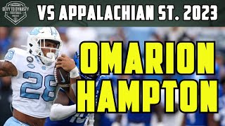 Omarion Hampton Highlights vs Appalachian St 2023  All Carries [upl. by Bolme553]