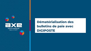 Dématérialisation des bulletins de paie avec DIGIPOSTE [upl. by Yraillih]