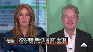 DocuSign CEO Allan Thygesen on Q3 earnings beat product expansion and growth outlook [upl. by Eekcaj]