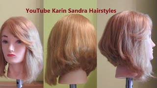 Bob haircut with side swept Bangs tutorial  Graduated Bob haircut  ALine Bob haircut with layers [upl. by Graig]