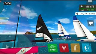 Race 1 of virtualregatta Team NZL RC44 Class the44cup Hyeres France Eregatta [upl. by Alek122]