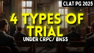 4 types of trial under BNSS  Probable topic for CLAT PG 2025 [upl. by Eloccin240]