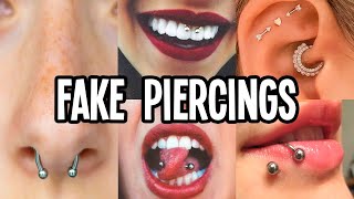 15 DIY Fake Piercings in Minutes At Home ❤️ Easy [upl. by Lemuela]