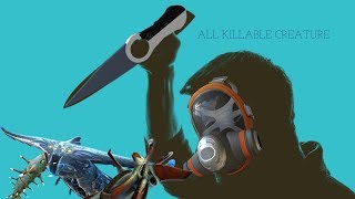 Subnautica  all killable fauna and their death animations [upl. by Larred]