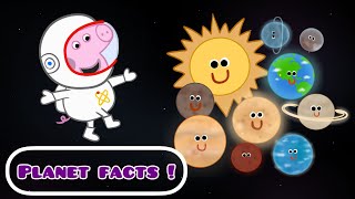 Peppa Pig Explores The Solar System  space facts for kids [upl. by Emile]