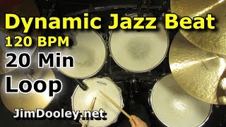 20 Minute Beat  Dynamic Jazz Beat 120 BPM [upl. by Yzeerb]