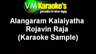 Alangaram Kalayatha Rojavin Raja Tamil Karaoke Song [upl. by Moffat225]