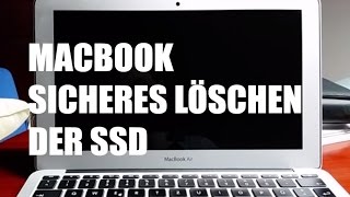 Macbook Air sicheres Löschen der SSD Festplatte  Macbook Air secure SSD erase [upl. by Niveg]