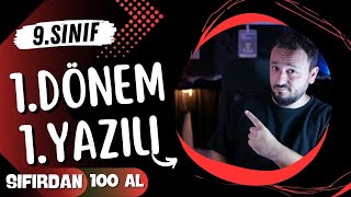 9Sınıf Matematik  1Dönem 1Yazılı  SIFIRDAN 100 AL [upl. by Joshuah]