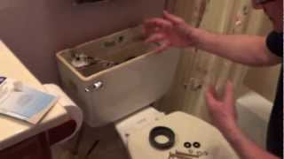 How To Fix a Leaking Toilet Tank  Toilet Tank Repair  Remove Rusted Toilet Bolts [upl. by Atiuqcaj]