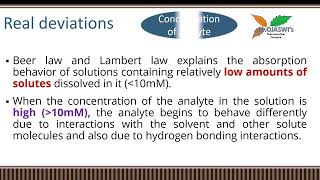 Deviations Limitations of Beer Lamberts law [upl. by Nanci471]