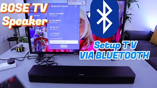 How To Hook up Bose TV Speaker Soundbar To TV Via Bluetooth [upl. by Euqinot]