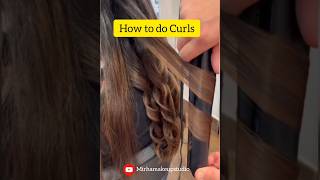 How to do Curls with straightnerHow to do Curlsstraightener se curl krny ka aasan tarika shorts [upl. by Alrak306]