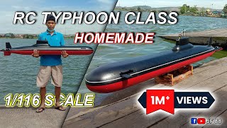 HOW I BUILT RC SUBMARINE TYPHOON CLASS 15M LONG SCRATCH  BUILD WITH FIBERGLASS [upl. by Lotti]