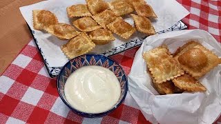 JUST FRY THE RAVIOLI PASTA With Parmigiano Reggiano Cream Youll Love it [upl. by Dobbins]