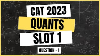 CAT 2024  CAT 2023 Quant Slot 1  Q1 Video Solution  doubtpucho [upl. by Orose71]