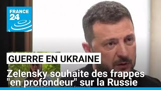 En visite en Allemagne Zelensky souhaite des frappes quoten profondeurquot sur la Russie • FRANCE 24 [upl. by Nnylodnewg]