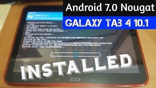 Samsung Galaxy Tab 4 101 Root amp Install Android 70 Nougat Cyanogenmod 14 [upl. by Tertia623]