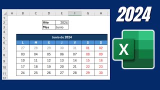 El MEJOR CALENDARIO en EXCEL  2024 o el año que quieras [upl. by Ititrefen119]