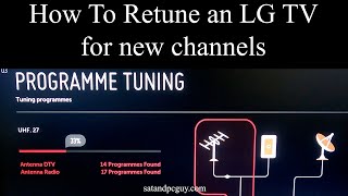 How to retune channels on a LG television retune samsungtv tvinspain [upl. by Raoul540]