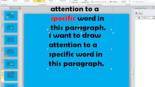 PowerPoint tips Using a color emphasis effect to emphasize onscreen text [upl. by Endres]