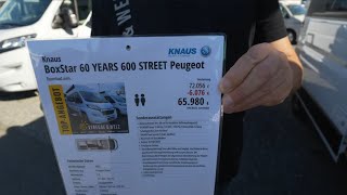 UNVERKAUFTE WOHNMOBIL KASTENWAGEN UNTER DRUCK Knaus BoxStar 60 Jahre 600 Street 2023 Werbung [upl. by Nnylyahs]