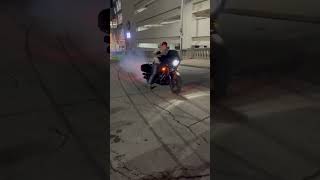 lowrider st fyp motorcycle bikelife harleydavidson drift burnout wheelie dyna stunt [upl. by Eiramana499]