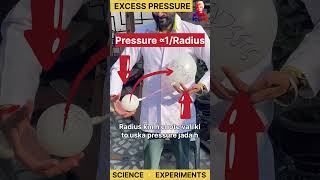 Excess Pressure Inside Air Bubble  Soap Bubble  Liquid Drop  experiment science physics [upl. by Eednac]