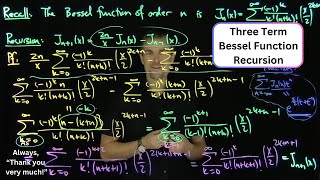 Recursion Relation for Bessel Functions [upl. by Eiboj358]