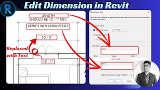 Revit Dimension Edit [upl. by Kcirb]