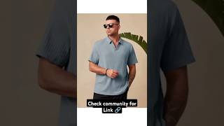 Men stripped polo neck t shirts httpswwwwishlinkcomshare9523blike fashion trending trend [upl. by Olathe]