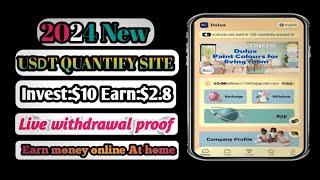 🤑quotDULUXquot 2024 new USDT shopping site best earning application live withdrawal proof🤑 [upl. by Nanreit116]