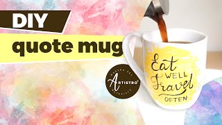 How to paint mugs Easy tutorial [upl. by Cleopatre]