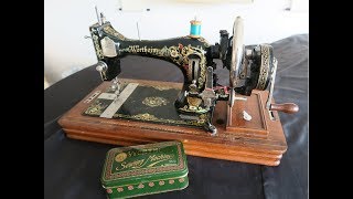 Ca 1910 Antique Wertheim HandCranked VS Sewing Machine [upl. by Noxas]