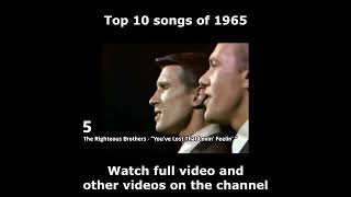 Top 10 songs of 1965 [upl. by Enaols]