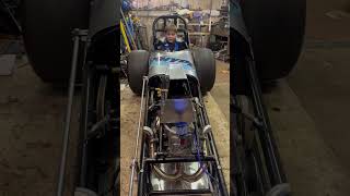 first time fire up junior front engine dragster 193cc gy6 engine with flames [upl. by Ainola]