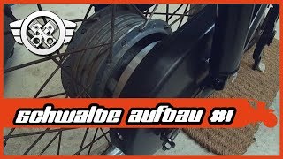 Simson Schwalbe Aufbau 1  Kettenkasten tauschen  Geplänkel und grob die Schaltung einstellen [upl. by Linson]