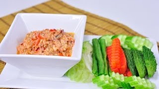 Thai Food Fish Paste Dip Nam Prik Pla Tu [upl. by Sisco107]