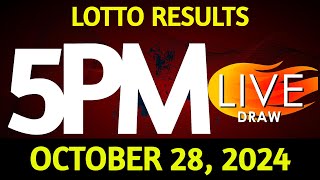 Lotto Result Today 500 pm draw October 28 2024 Monday PCSO LIVE [upl. by Felike]