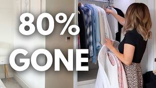 I Got Rid of 80 Of My Clothes 😳 HUGE WARDROBE DECLUTTER WITH ME [upl. by Atekahs227]