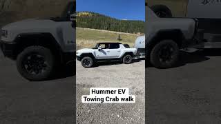 Can The New 2023 GMC Hummer EV Crab Walk While Towing a Trailer [upl. by Illona]