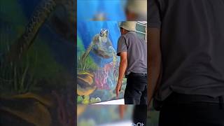 Mural painting  undersea  turtle [upl. by Ettennod504]