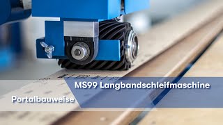 MS99150 Langbandschleifmaschine  KBM Maschinenbau GmbH Allendorf Eder [upl. by Tamera]