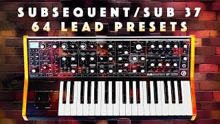 Moog Sub37Subsequent 37 64 Classic Lead Presets Sound Demo [upl. by Nerat]